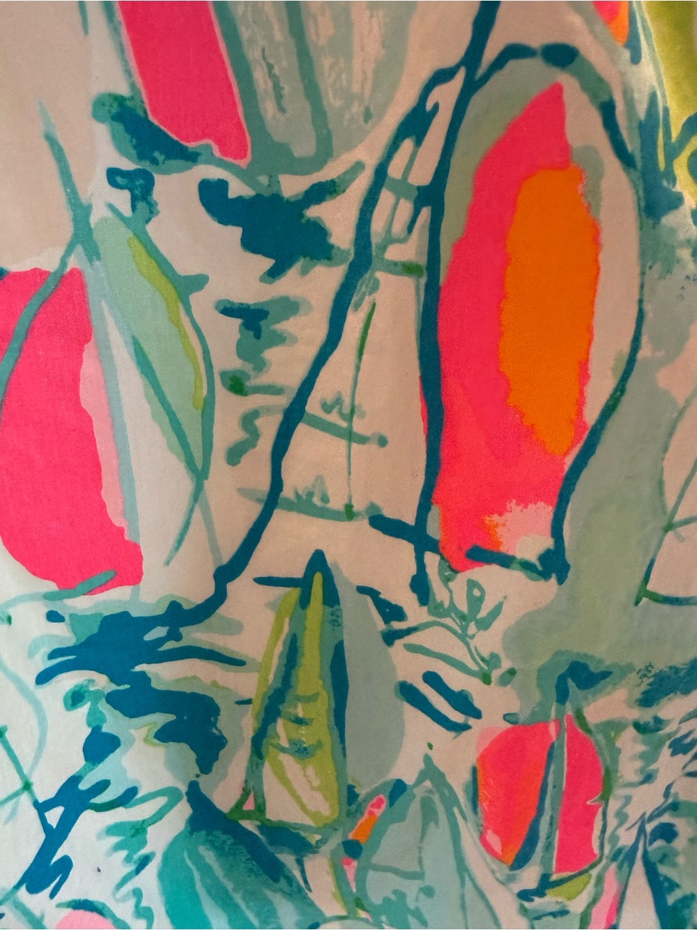 Lilly Pulitzer Off-Shoulder Mini Dress — Teal, Pink, Orange - Picture 3 of 8